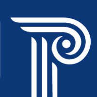 pcg logo A blue and white logo of the letter p.