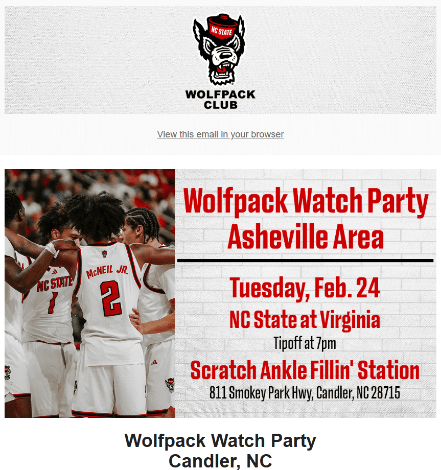SAFS Wolfpack Watch Party