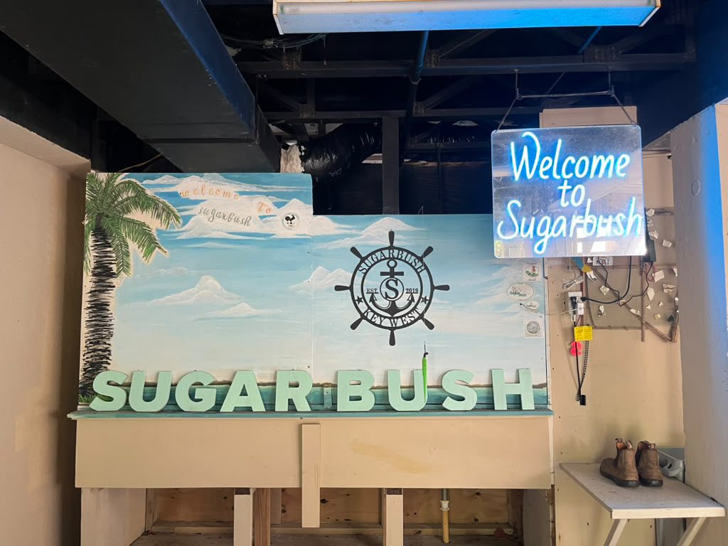 Sugarbush Key West Sign Downstairs