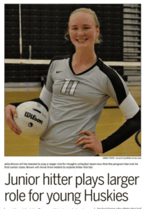 Julia Brown Hough Volleyball Charlotte Observer 2016