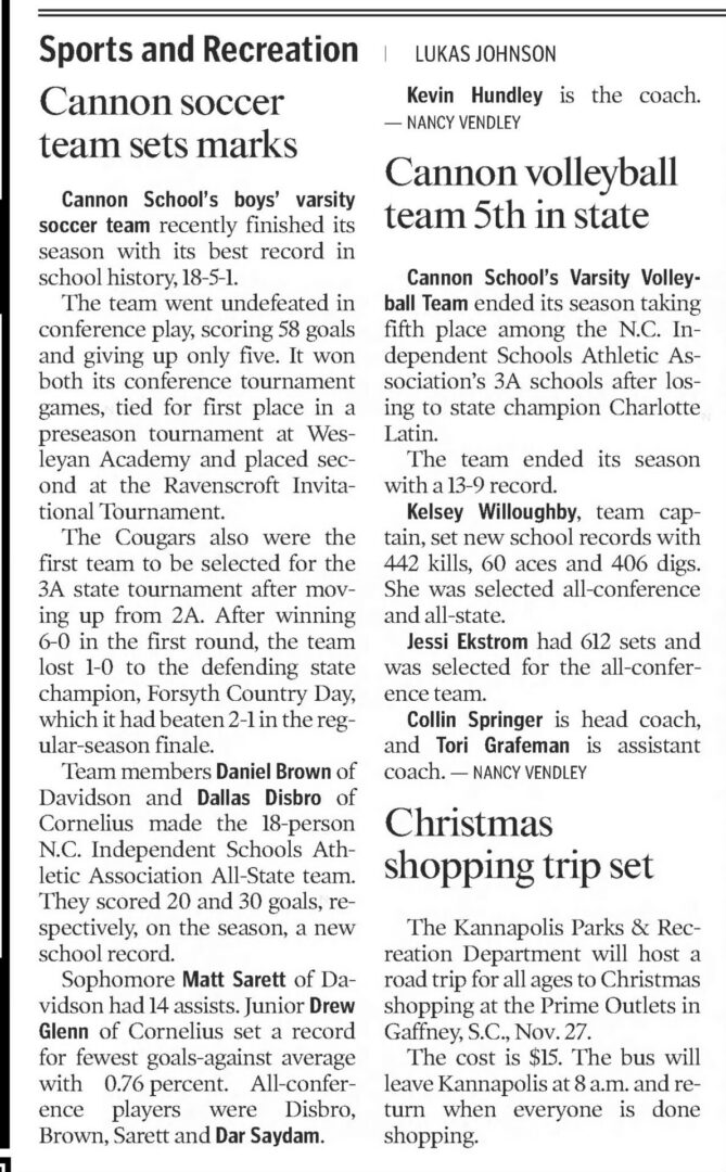 Daniel_Brown_Cannon_School_Soccer_11_16_07_Best_Record_in_School_History